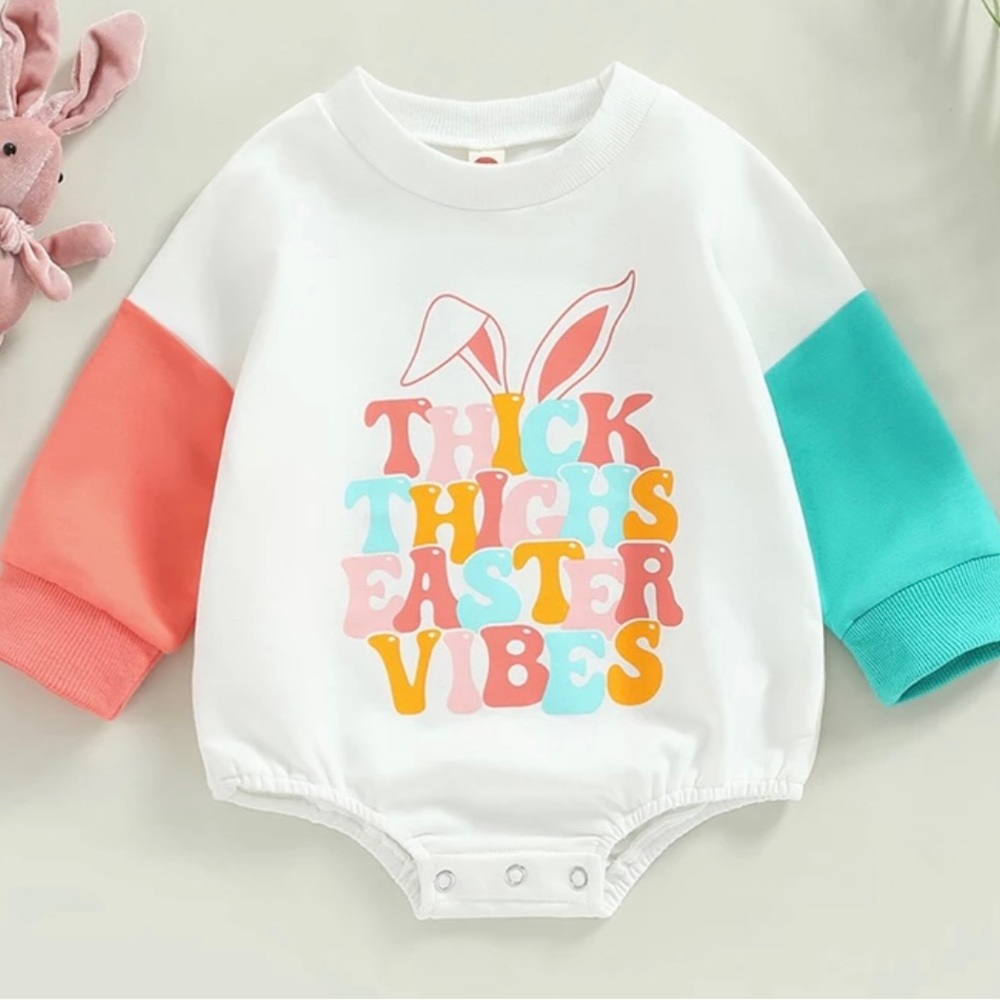 Thick Thighs Easter Vibes Romper
